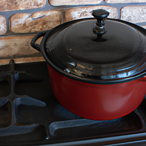 A cast iron Dutch oven, the perfect cooking vessel for slow-cooked dishes like Dutch oven stew.